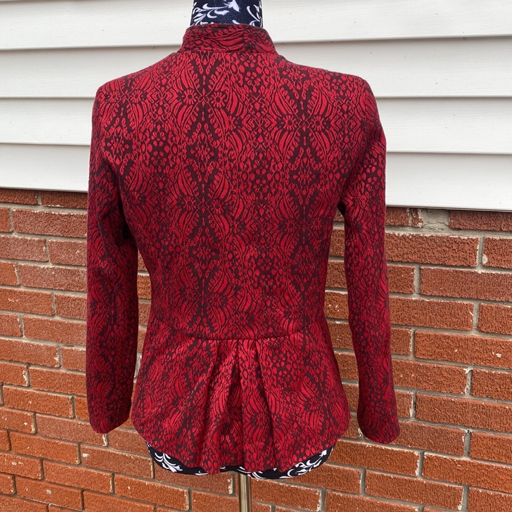 Notations Mandarin Collar Jaquard Floral Paisley … - image 3